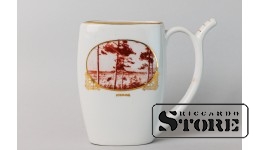 Кружка для минеральной воды, Фарфор, Рига (Латвия), CCCP, Рижский фарфоровый завод, 80е годы 20го века, Высота 11.5 см, 1 сорт