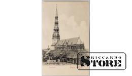 Открытка, Рижская церковь Святого Петра, Начало 20-го века