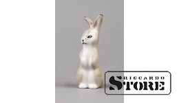 Статуэтка, Заяц , Фарфор, Рига , Рижская фарфоровая фабрика, 80-е годы , 67 мм