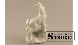 Статуэтка, Козлик, фарфор, Рига, Рижская фарфоровая фабрика, 1950 г., 9,8 см