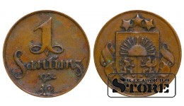 1924 Latvia Coin Bronze Coinage Rare 1 santims KM# 1 #LV4401