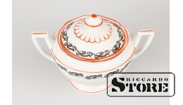 Сахарница, фарфор, Рига, фабрика имени Ессена, 30-е годы, первый сорт , 12 cm ,  CSA173