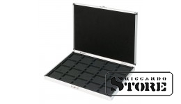 Numismatic ALU tray with black insert for 20 coin holders (50x50 mm) or CARRÉE/OCTO capsules. SPECIAL OFFER!
