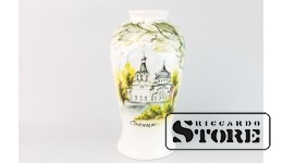 Ваза с изображением города "Сланцы", фарфор, СССР, середина 20го века