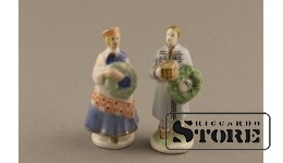 Cтатуэтка , Латышская мини парочка , фарфор,Рига, Рижская фарфоровая фабрика, 50-е годы , 6,5 см