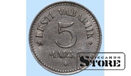 Эстония, 5 марок, 1922. год, Медно-никелевый сплав