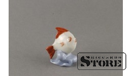 Figūriņa, Zivi, porcelāns, Rīga, Rīgas porcelāna fabrika, 1960tie gadi, 51 mm