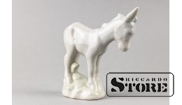 Статуэтка, Ослик , фарфор, Рига, Рижская фарфоровая фабрика, 1950 г. 80 мм