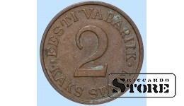 Эстония, 2 сента, 1934. год, бронза