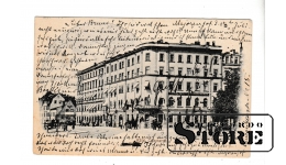 Old postcard, Riga, Hotel Commerce, early 20th century.