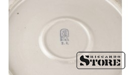 Full set, Carafe with glasses, 6 pieces, porcelain, Riga, Riga porcelain factory, 1950s. Height of the carafe - 25 cm, glasses - 6.5 cm, diameter of the tray - 27 cm