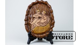 Керамика ,Панно на стену (Танцоры), Латвия ,  40 -Е годы. 19,5 x 14,5 см