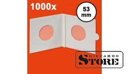 HARTBERGER monētu rāmīši 53 mm, pašlīmējoši. Iepakojumā 1000 gabali.