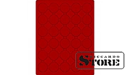 Red velour tray, model 2226E, designed for coins with a diameter of 39.5 mm. A great choice for storing and displaying collectible coins.