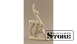 Cтатуэтка , Олени, фарфор,Рига, Рижская фарфоровая фабрика, 50-е годы , 20см