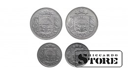 Latvia set of 4 coins 10, 50 Santimi 1922