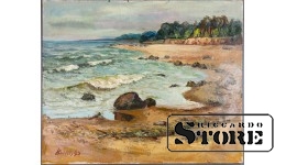 Живопись, Шторм, Владимир Свиклис 1990 год, 50x61.5cm CSA1036