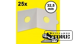 HARTBERGER 32,5 mm monetų rėmeliai, užsegami segtuvu. Pakuotėje 25 vienetai.