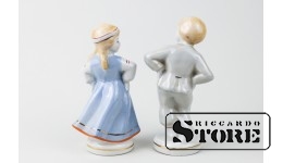 Статуэтка, Танцоры, фарфор, Рига ,Рижская фарфоровая фабрика, 50-е годы, 13см