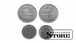 Latvia set of 4 coins 10, 50 Santimi 1922