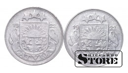 Латвия, 50, 20,10 сантим, 1922, никель