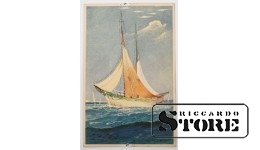 Винтажная открытка Парусная яхта. 20 в. #NT302