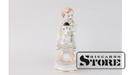 Cтатуэтка, Мальчик на лошадке, фарфор, Рига , СССР, Рижская фарфоровая фабрика, автор модели – С. Болзан-Голембовская, 50-е годы 20 века, высший сорт, 16,4 см