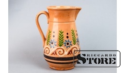 Кувшин, глина, ручная роспись, Рига, 80е годы 20го века, 21.5 cm,CSA943