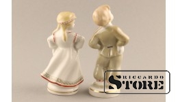 статуэтка, Народный танец, Рига , Рижская фарфоровая фабрика, 50-е годы , 13 см