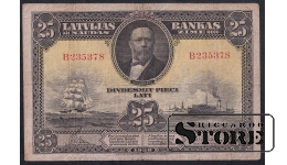 Latvia, 25 Latu, 1928, F