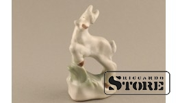 Статуэтка, Козлик, фарфор, Рига, Рижская фарфоровая фабрика, 1950 г., 9,8 см
