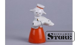 Статуэтка, Девочка со скрипкой , Рига, Рижская фарфоровая фабрика, 8.2 см