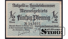 Memel, 1/2 Mark, 1922, AU
