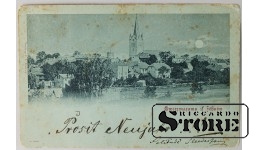 Открытка, Панорама Цесиса, 1901 год, издатель - Янис Озолс (1859-1906), полиграфия - А.К. Гранбергс
