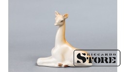 Статуэтка, жираф, фарфор, Рига , Рижская фарфоровая фабрика, 50-е годы , высота 9.5 см, CSA972