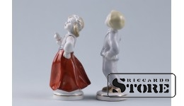 статуэтка, Народный танец, Рига , Рижская фарфоровая фабрика, 50-е годы , 13 см