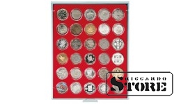 Red velour tray, model 2226E, designed for coins with a diameter of 39.5 mm. A great choice for storing and displaying collectible coins.