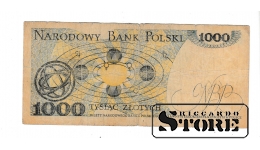 Банкнота Польские 1000 злотый 1982 года – DM 7170944 #BPL2188