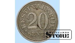 Эстония, 20 сентов, 1935. год, Никелевая бронза