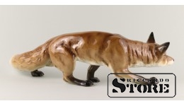 Статуэтка, Лиса , фарфор, rorstrand porcelain .Швеция , 19 век  , 40 см (длина)