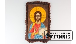 Икона Господа Вседержителя в деревянном киоте