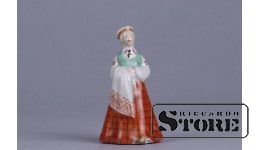 Статуэтка , Латышская мини парочка , фарфор,Рига, Рижская фарфоровая фабрика, 50-е годы , 6,5 см