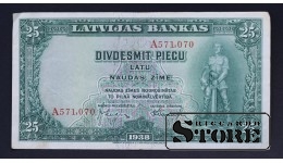 БАНКНОТА , ЛАТВИЯ , 25 ЛАТ 1938 ГОД - A571070