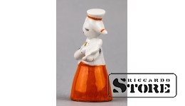 Статуэтка, Девочка со скрипкой , Рига, Рижская фарфоровая фабрика, 8.2 см
