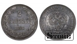 Vene impeerium, Soome, 2 Markkaa, 1908 aasta