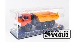 Макет автомобиля, КАМАЗ 5511, красная кабина 1:43