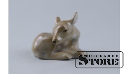 Статуэтка, Теленок , фарфор, Рига , Рижская фарфоровая фабрика, 4,5 см