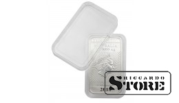 Rectangular coin capsules with an inner size of 27 x 47 mm, pack of 10 pcs. For example, for placing 1 oz Australian (silver) coins