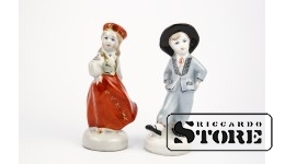 Figūriņa Dejotāji. Rīgas porcelāna fabrika. Modelis - L.Novoženets. 1950tie gadi. 11 cm