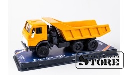 Макет автомобиля, КАМАЗ 5511, желтая кабина 1:43